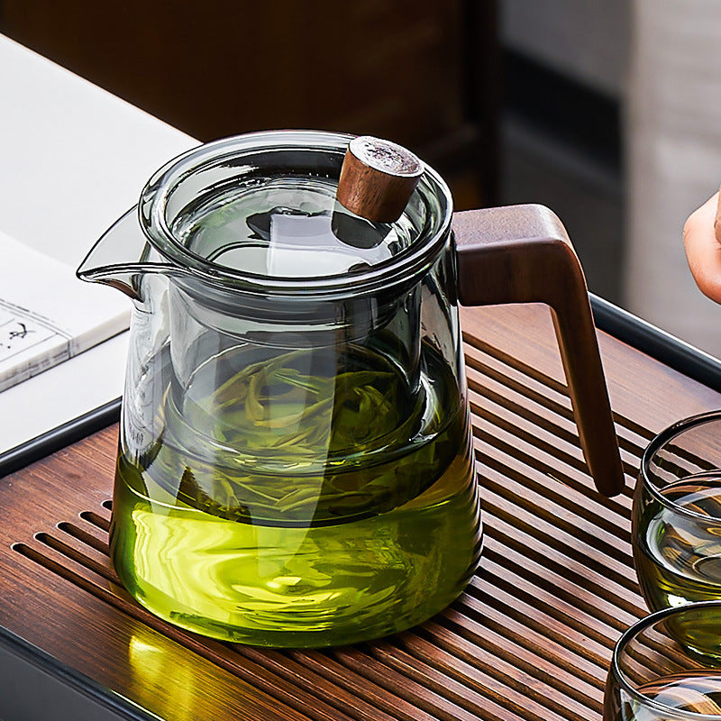 Glass Teapot Green Tea Set High Temperature Resistant Thickening