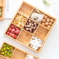 Bamboo And Wood Creative Dry Fruit Box Household Living Room Nut Candy Box Snack Snack Dry Fruit Tray Miscellaneous Brocade Storage Box